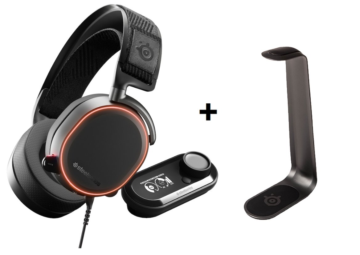 Steelseries - Arctis PRO DAC + Headset stand HS 1 - Bundle