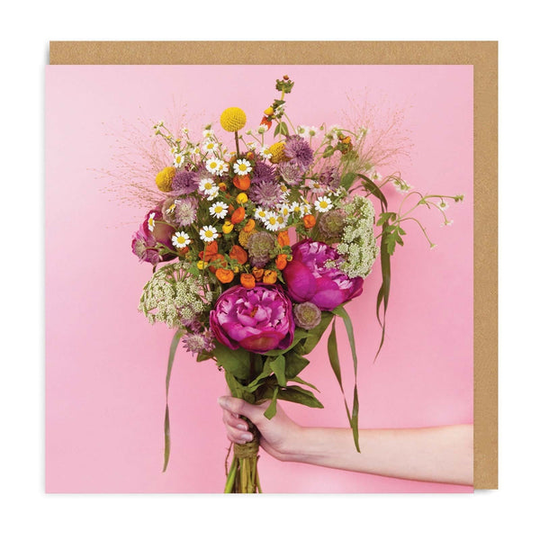 Flowers Bouquet Square Greeting Card