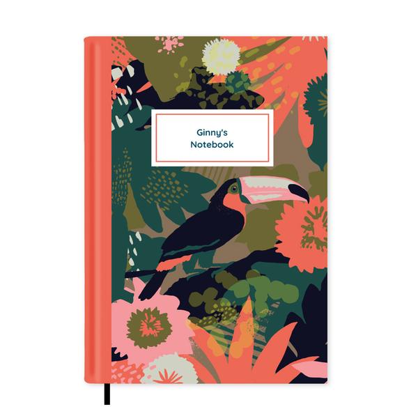 Toucan Print Notebook A5 - Personalised