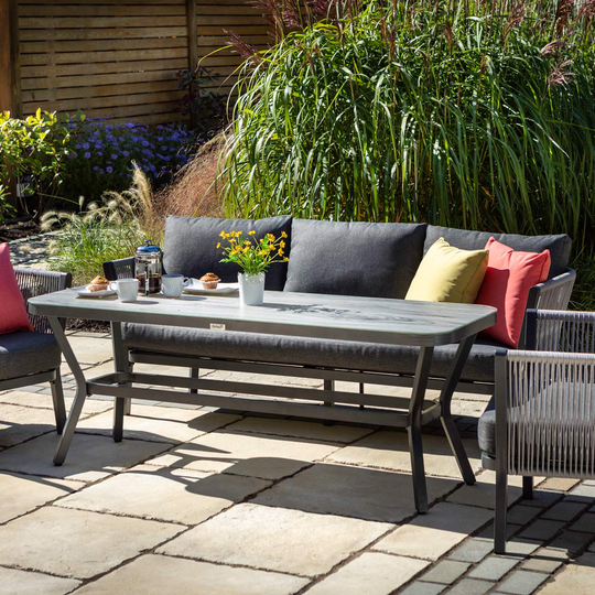 2021 Hartman Dubai 3 Seat Casual Lounge Bench Set - Grey/Slate