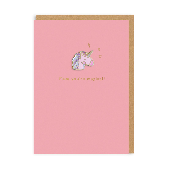 Unicorn Mum Enamel Pin Greeting Card