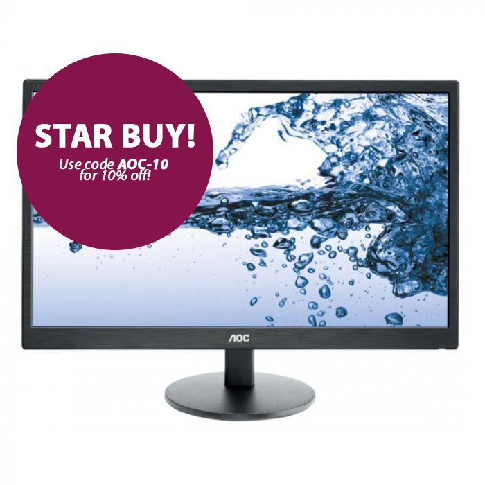 QTY 120 - AOC Monitor 21.5" LED (VGA/DVI) 215LM00040 1600x900