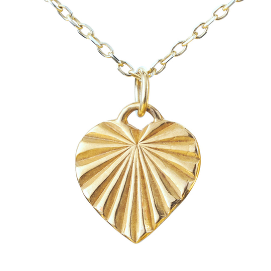Heart Necklace, Yellow Gold