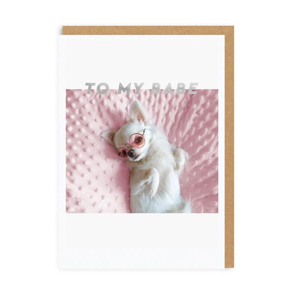 Babe Sparkle Sunglasses Greeting Card