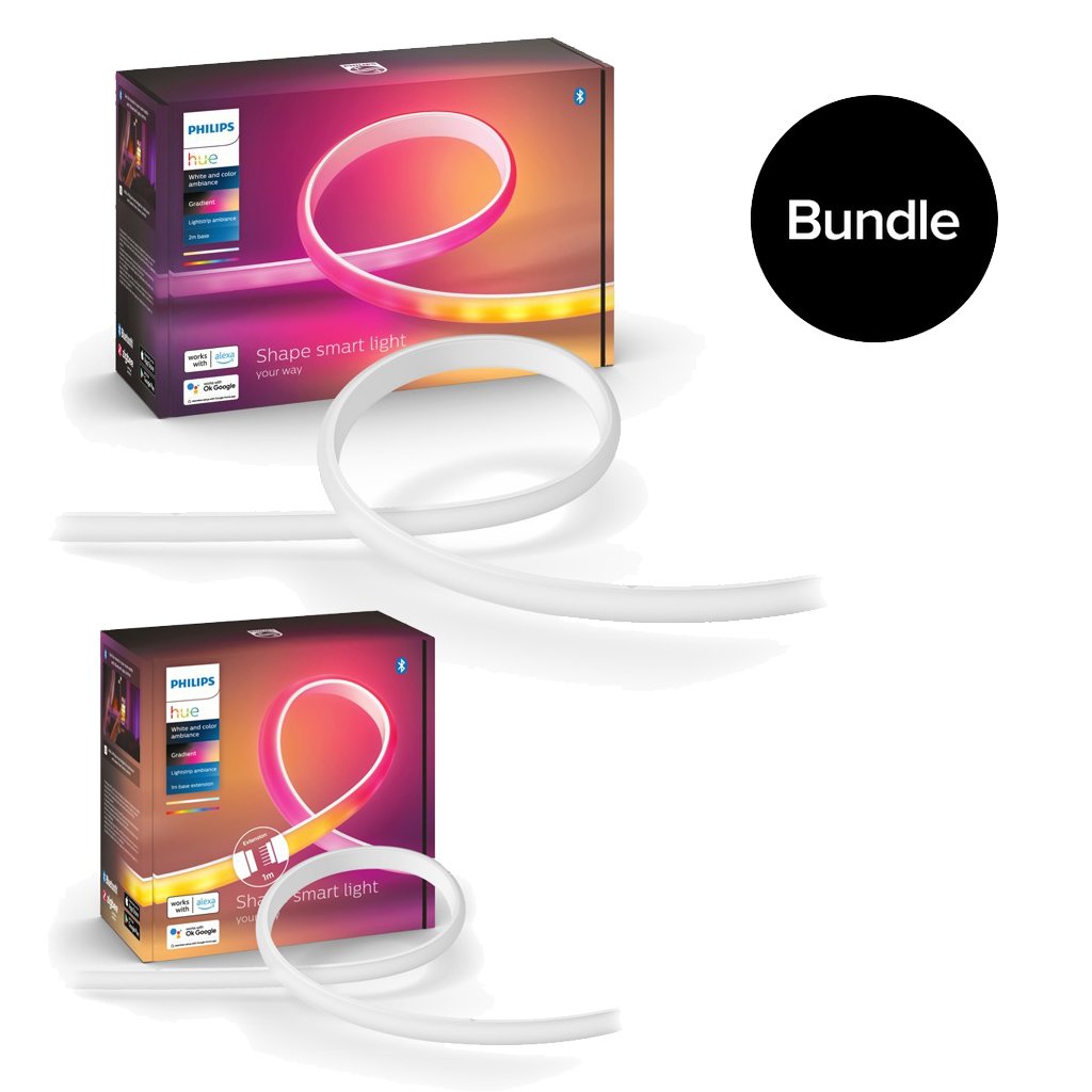 Philips Hue - Gradient Lightstrip 2m Starterkit + 1m Extension - Bundle