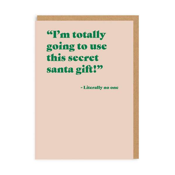 Secret Santa Gift Christmas Card