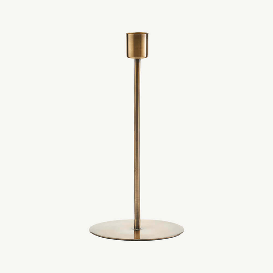 Bovey Candle Holder Large Antique Brass