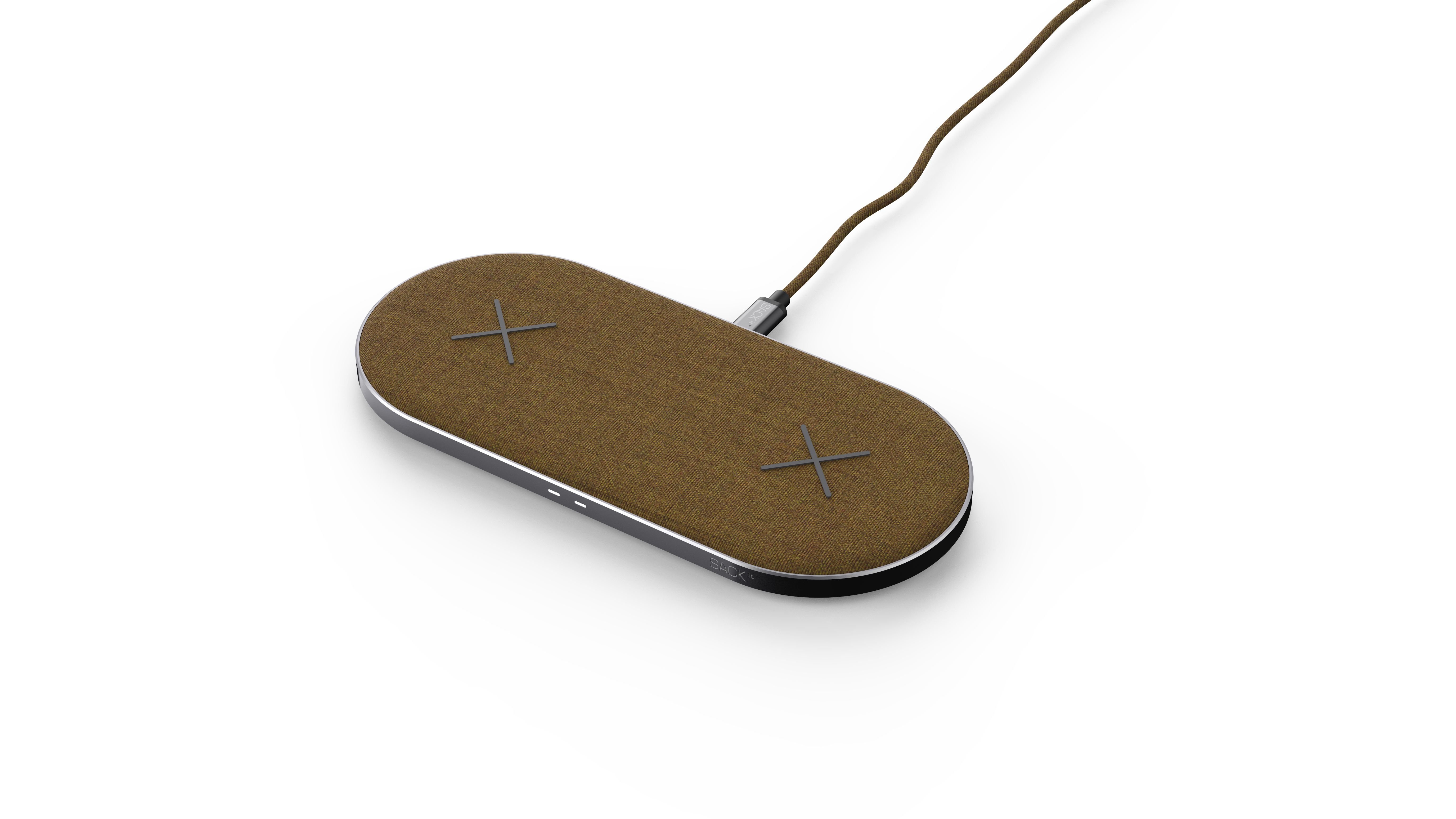 SACKit - CHARGEit Dual Dock - Wireless Charger - Curry
