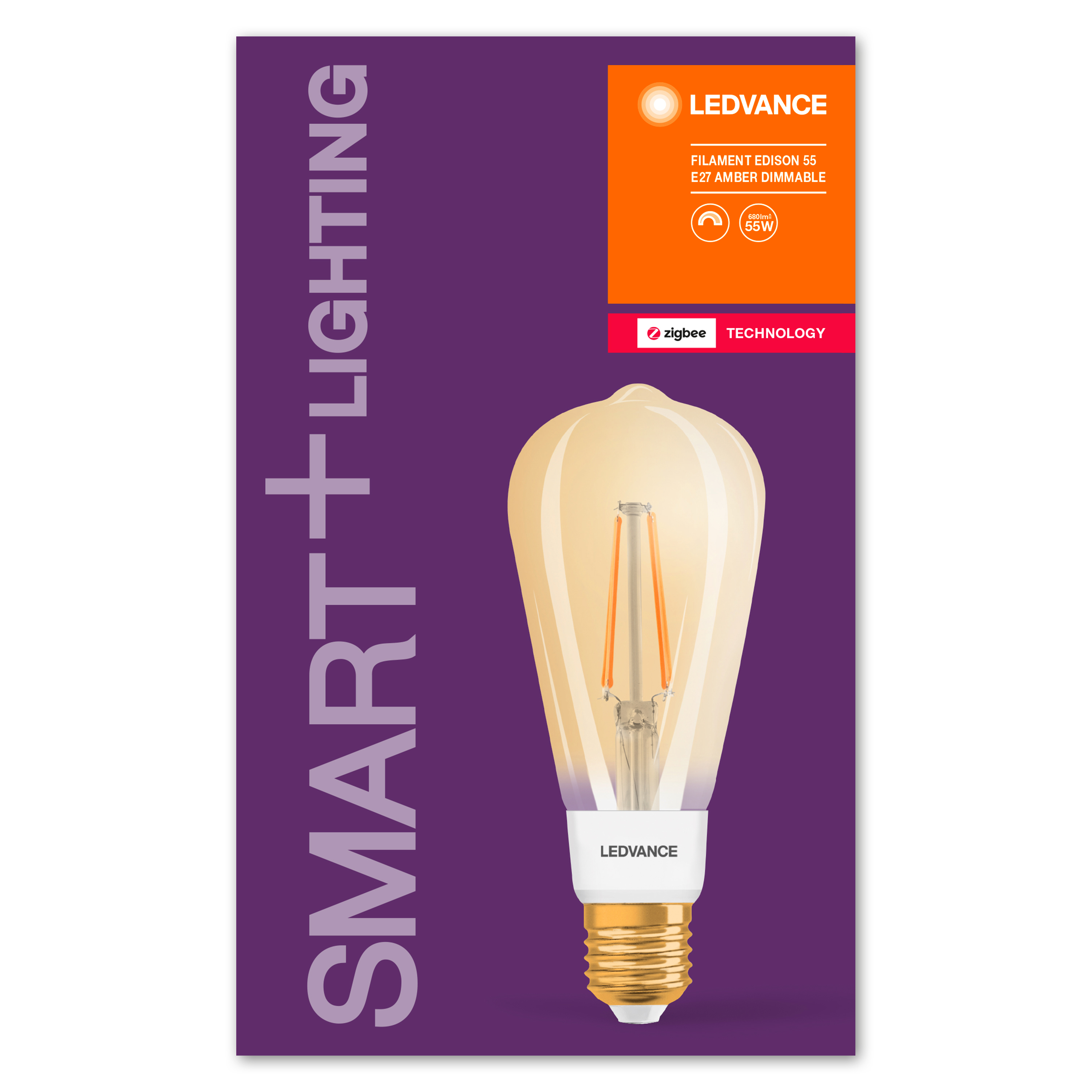Ledvance - Smart+ Edison Clear Filament Gold E27 Light Bulb - Zigbee
