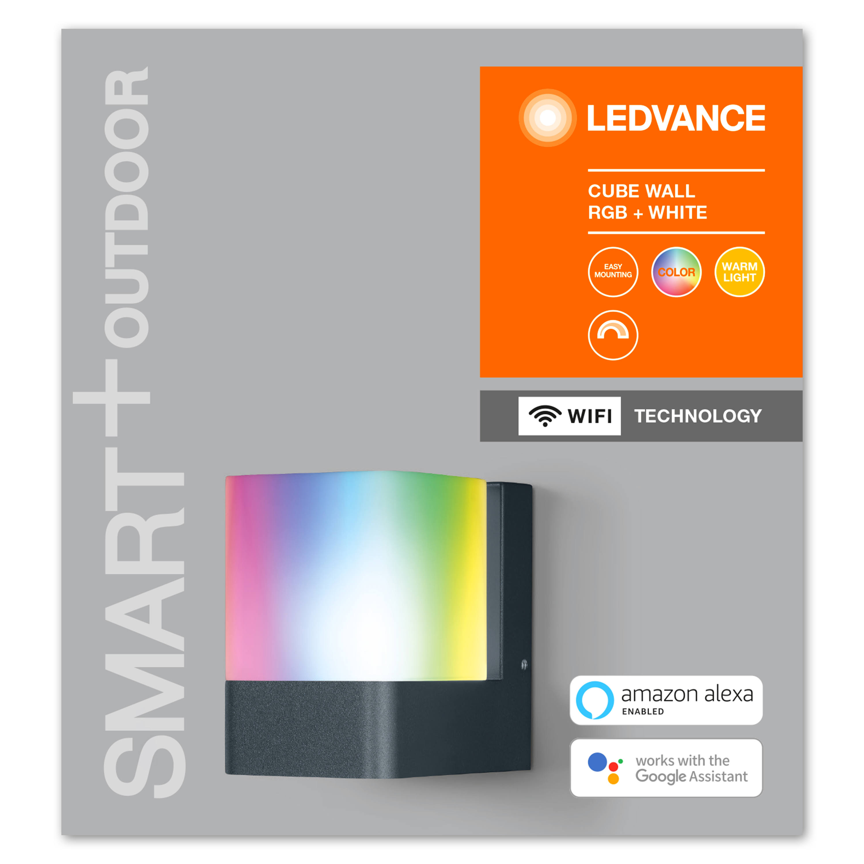 Ledvance - Smart+ Outdoor Cube RGBW Wall Light - Wifi