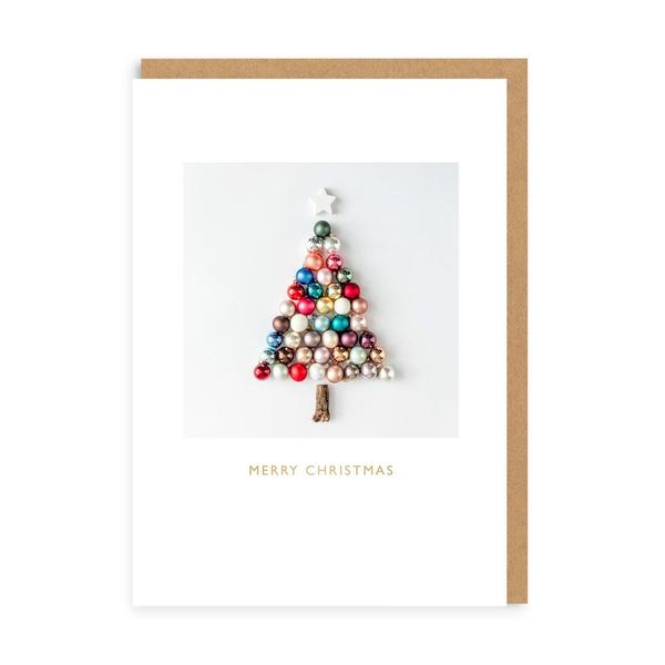 Tree Baubles Christmas Card