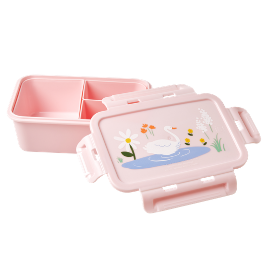 Rice - Lunchbox w. 3 Inserts - Swan Print