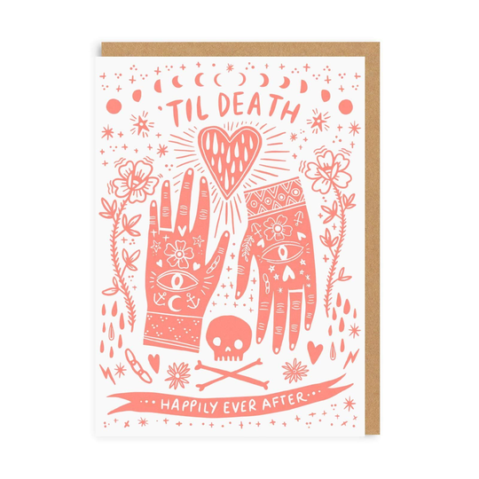Til Death Happily Ever After Wedding Greeting Card