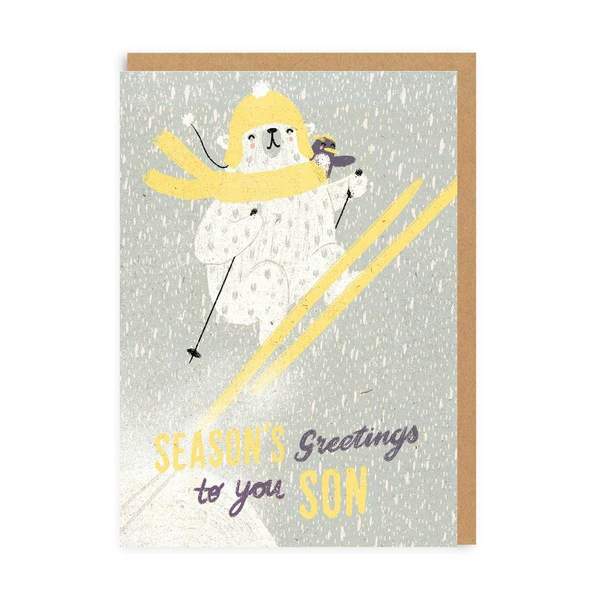 Son Seasons Greetings Christmas Card