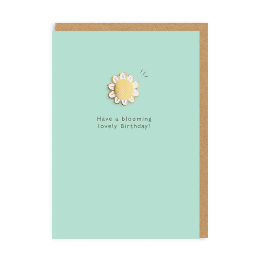 Blooming Birthday Enamel Pin Greeting Card
