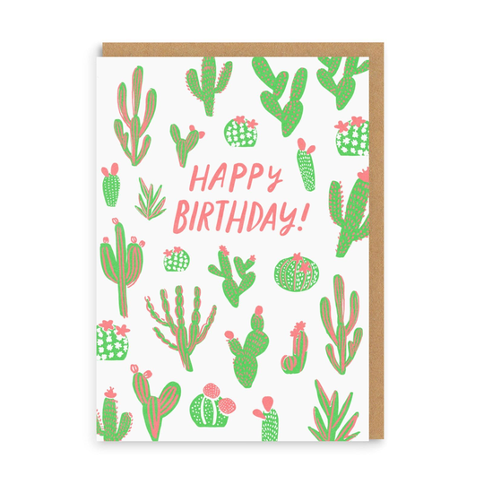Cactus Happy Birthday Greeting Card