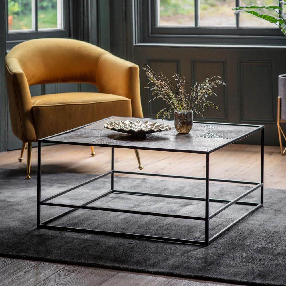 The Metal Frame Coffee Table Antique Gold