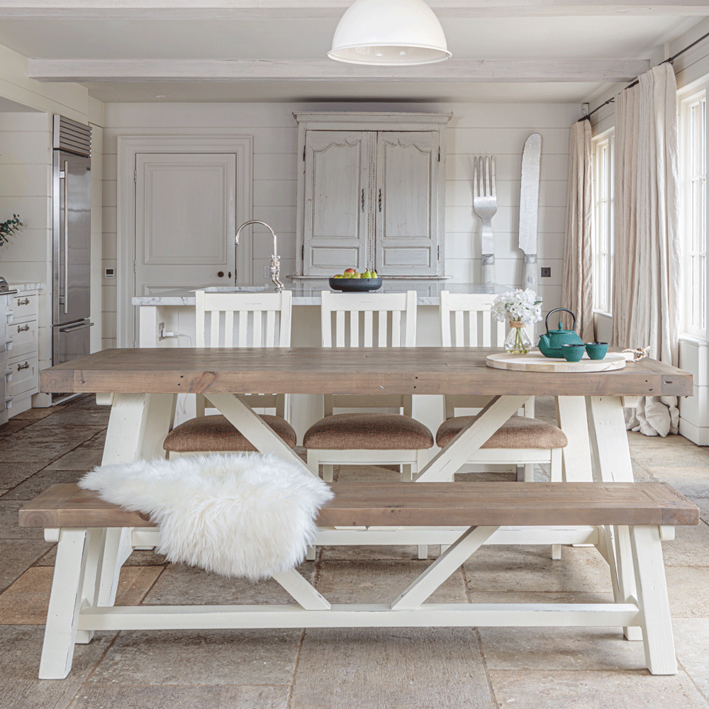 Modern Farmhouse Extending Dining Table (2m)