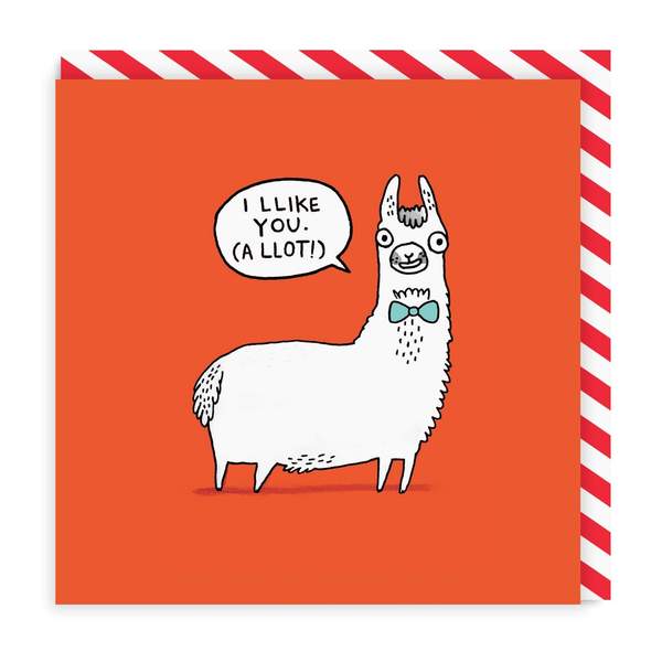 Llama Llikes You Greeting Card