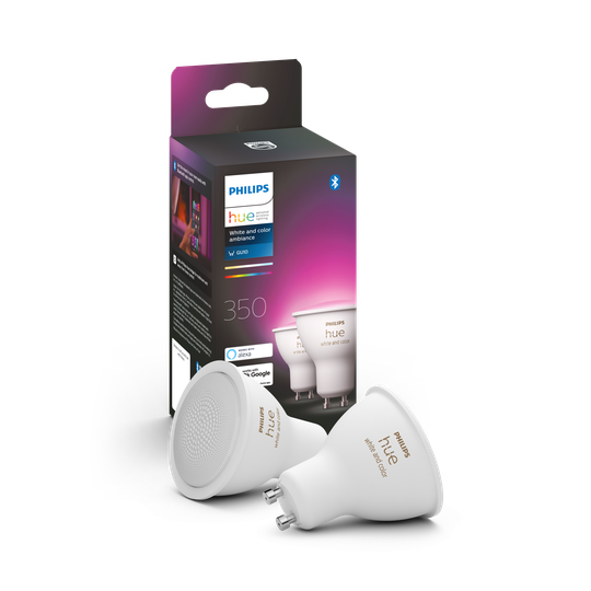 Philips Hue - GU10 2-Pack - White & Color Ambiance