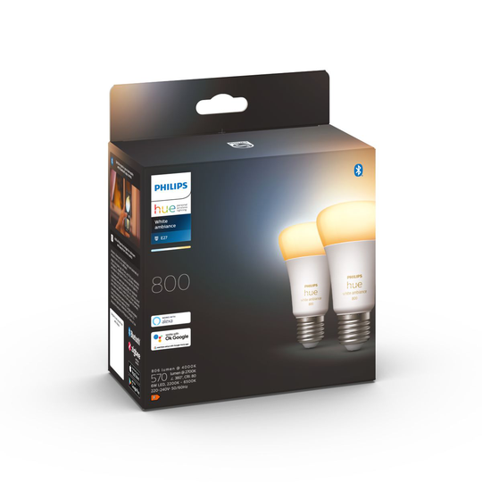 Philips Hue - E27 2-Pack - White Ambiance