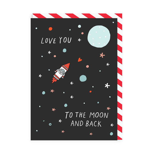 Hamster Moon And Back Enamel Pin Greeting Card