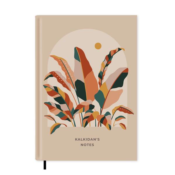 Tropical Leaves Notebook A5 - Personalised
