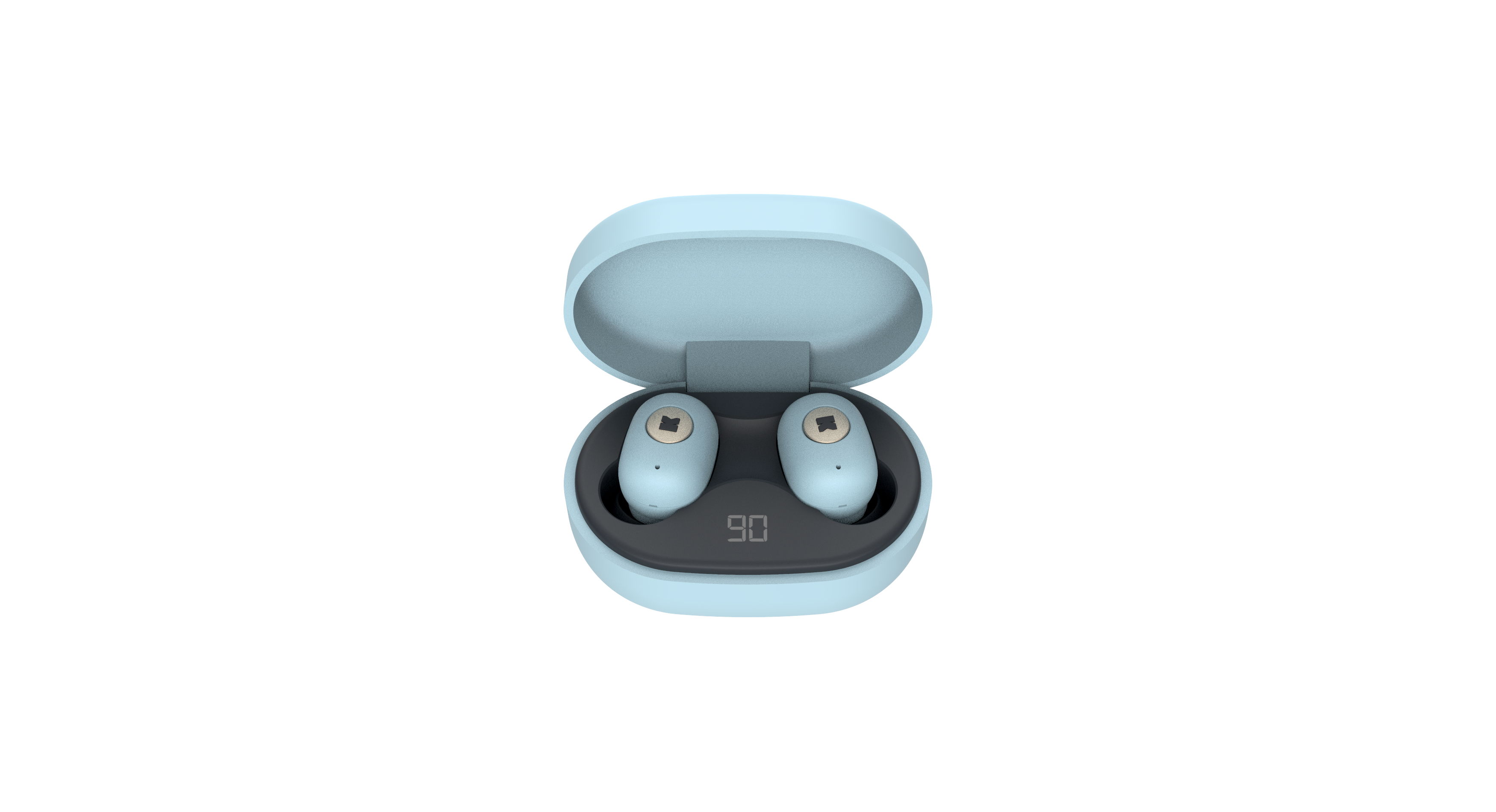 KreaFunk - aBEAN In-Ear Bluetooth Headphones - Misty Blue (KFLP12)