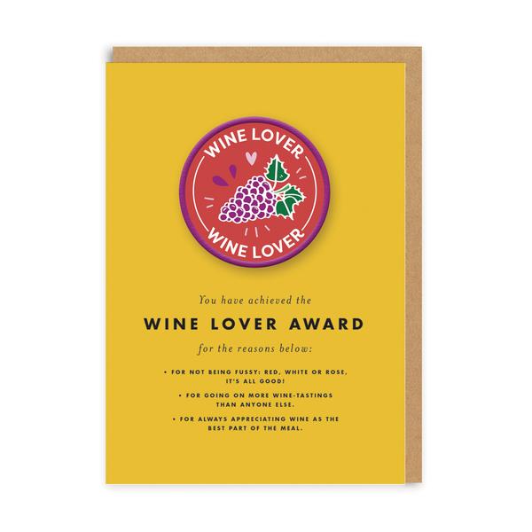 Wine Lover Woven Patch Greeting Card