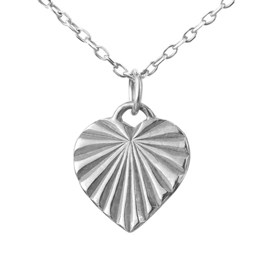 Heart Necklace, White Gold