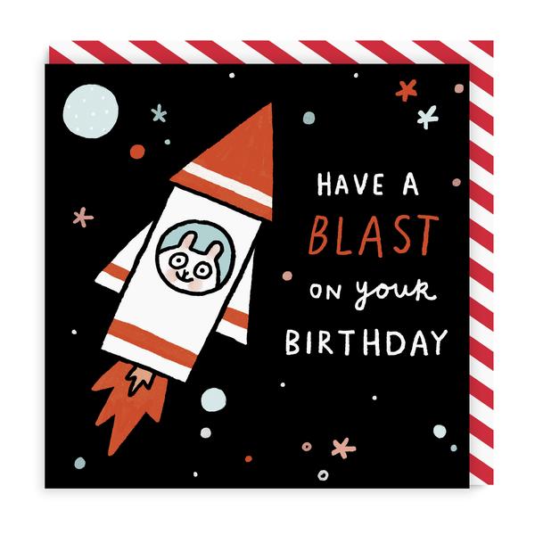 Have A Blast! Square Birthday Greeting Card