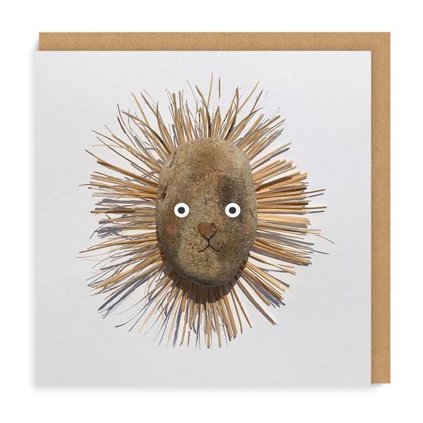 Lion Square Greeting Card