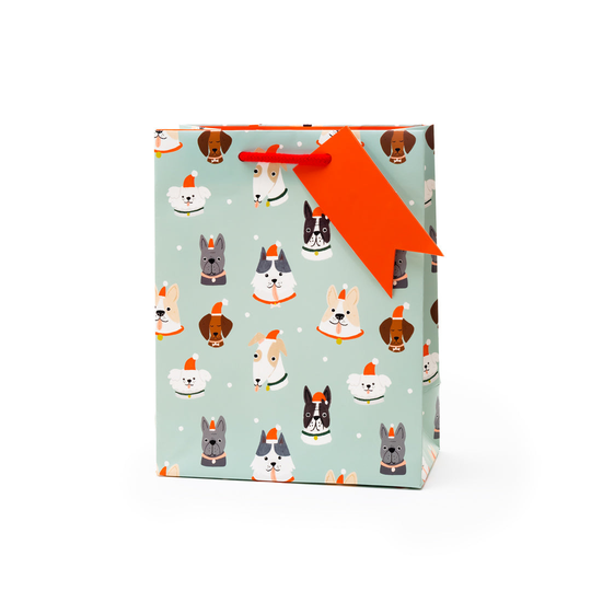Christmas Dogs Medium Gift Bag