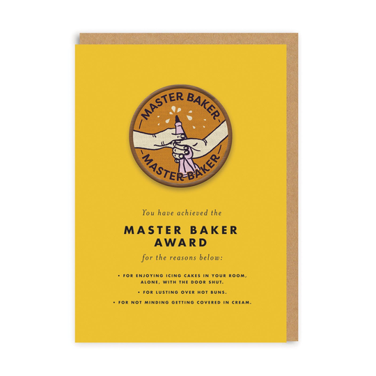 Master Baker Woven Patch Greeting Card