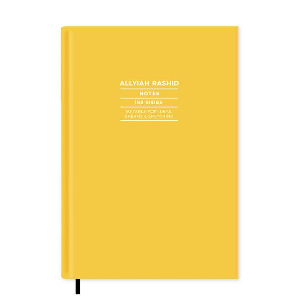 Dusty Yellow Notebook A5 - Personalised