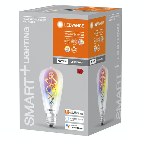 Ledvance - SMART+ Classic Edison E27 ST64 4.5W RGBW Wi-Fi