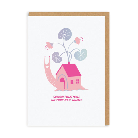 New Home Snail Greeting Card
