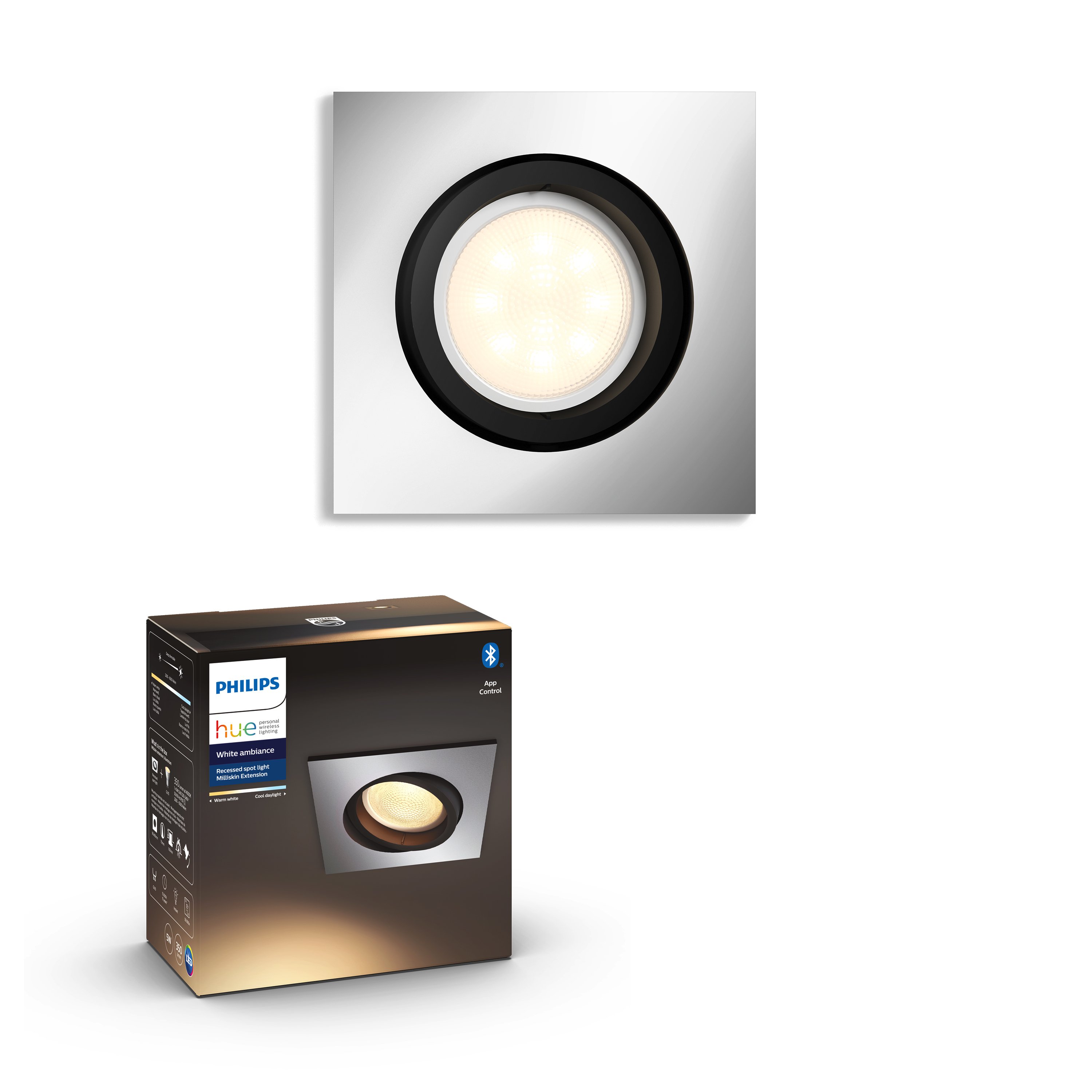 Philips Hue - MILLISKIN recessed - White Ambiance - Bluetooth - E