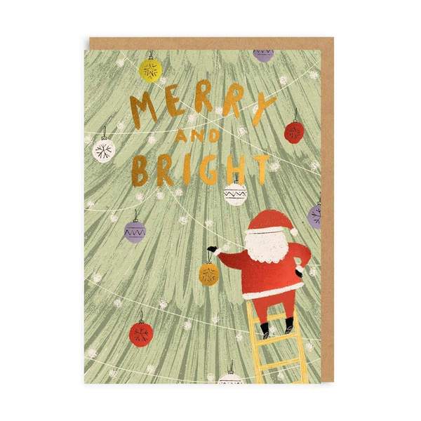 Merry And Bright Christmas Card
