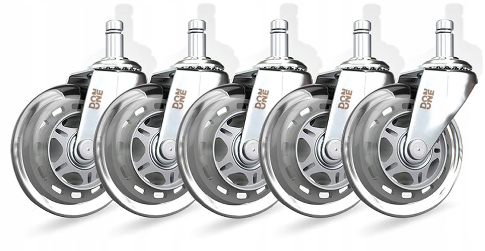 DON ONE - GCW750 Gaming Chair Wheelset 3" - Chrome