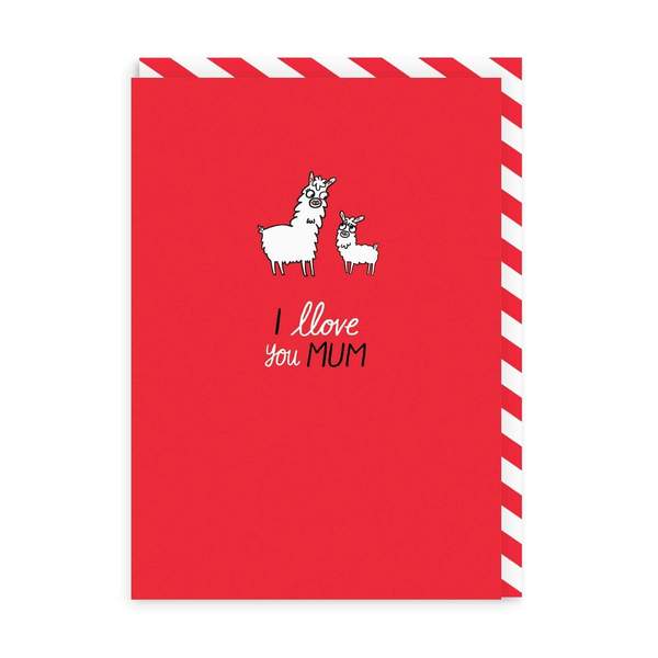 Llove You Mum Enamel Pin Greeting Card