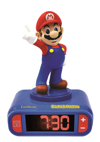 Lexibook - Super Mario Alarm Clock with Mario 3D character and sounds from the video game (RL800NI)