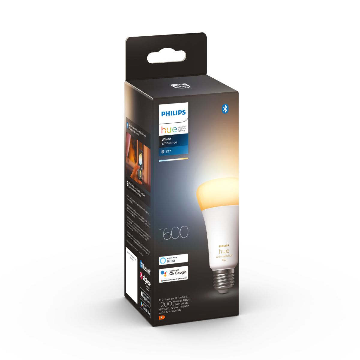 Philips Hue - E27 Bulb 13.5/100W- White Ambiance