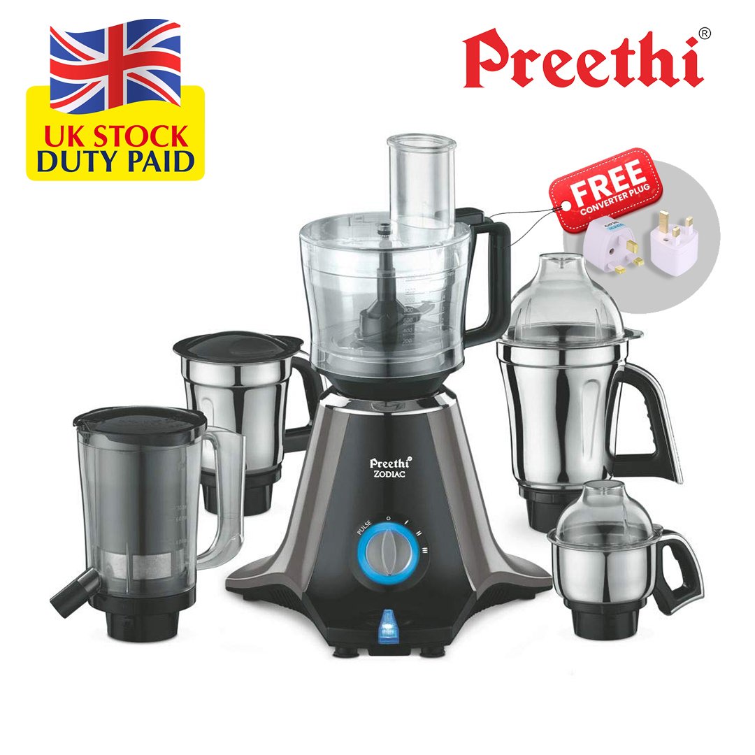 Preethi Zodiac MG 218 Mixer Grinder, 750W, 5 Jars