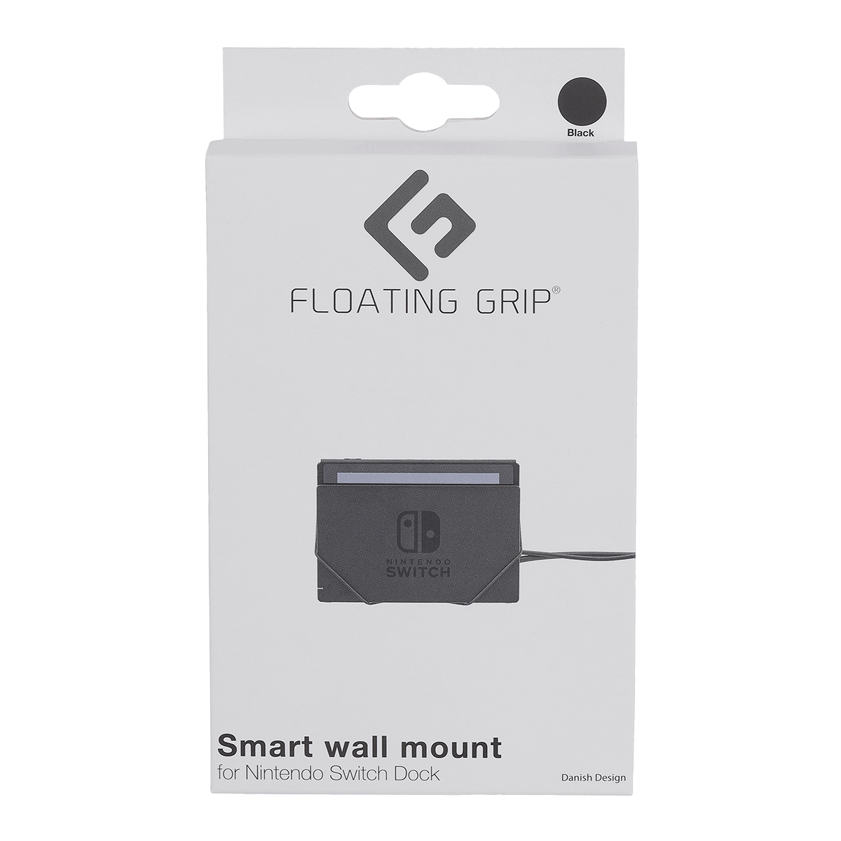 Nintendo Switch dock wall mount by FLOATING GRIP®, Black
