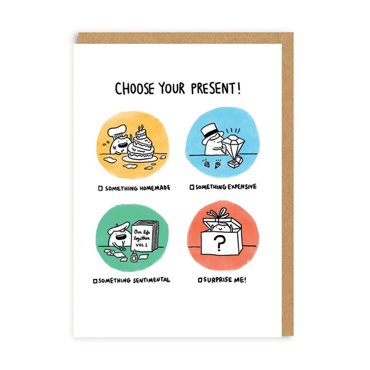 Choose Your Present Birthday Card