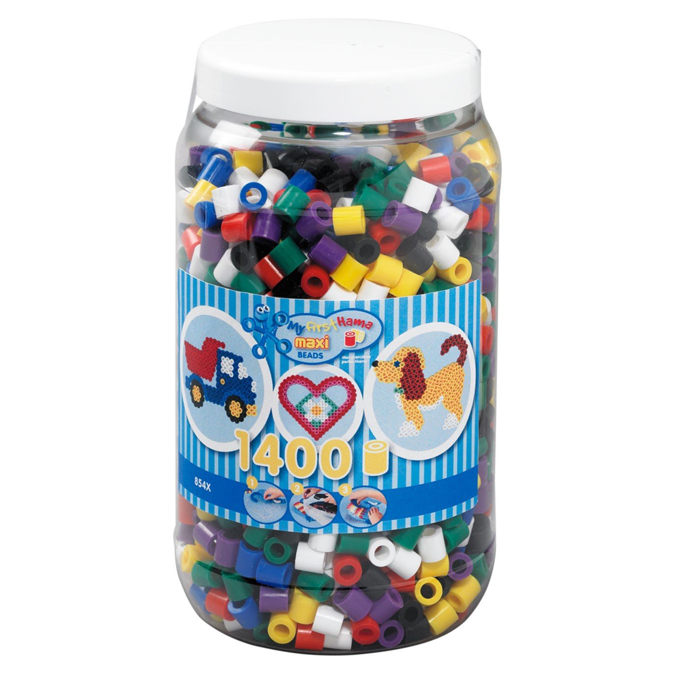 Hama Beads - Maxi - Beads in bucket - 1400pcs (8540)