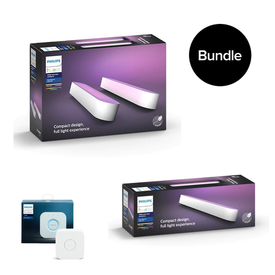 Philips Hue - Play Light Bar 2-Pack White & Light Bar Single Pack & Hue Bridge - Bundle