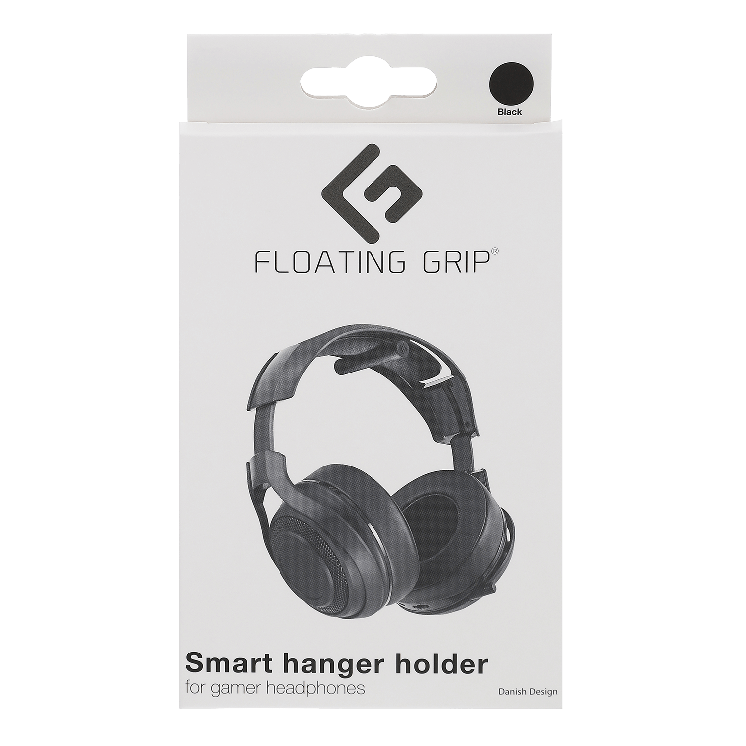 Floating Grip Headphone Hanger Black