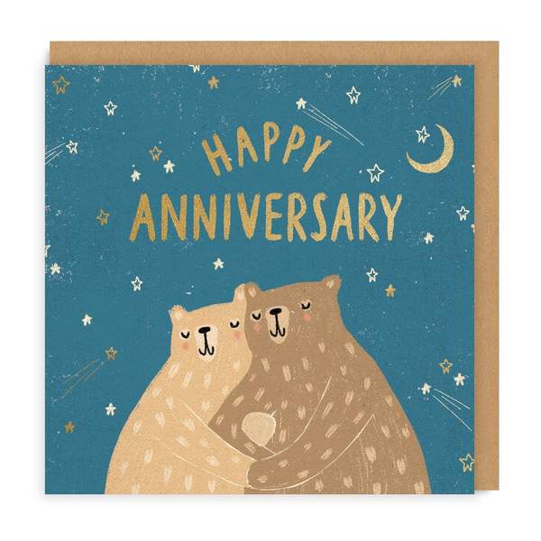 Happy Anniversary Bears Square Greeting Card